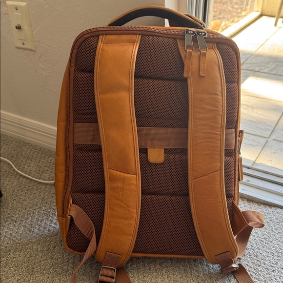 Tan Leather Backpack - Picture 3 of 5